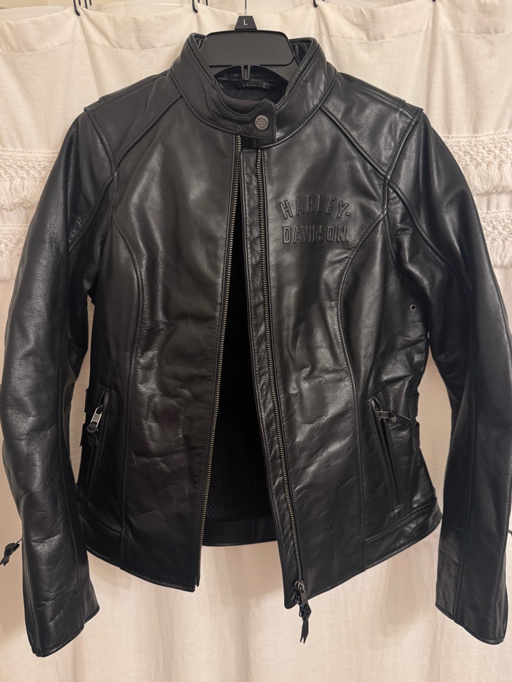 NWT Harley-Davidson Women's Black Leather Motorcycle Jacket
